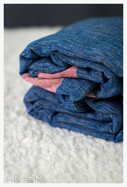 Exclusive! Bebe Sachi Wrap - Seroja Biru (Pink rails)