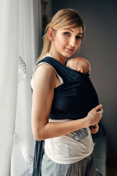 Stretchy/Elastic Baby Sling - Black - standard size 5.0 m