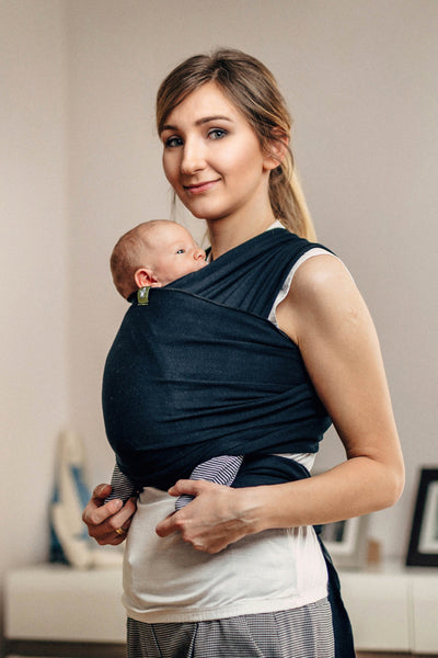 Stretchy/Elastic Baby Sling - Black - standard size 5.0 m