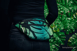 Waist Bag made of woven fabric, size large (100% cotton) - MONSTERA