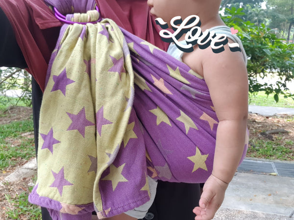 Yaro Stars Purple Ring Sling (Pre-loved)