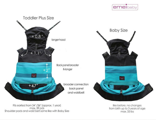 Emeibaby Hybrid Toddler Plus Full Ikat Blue Gray