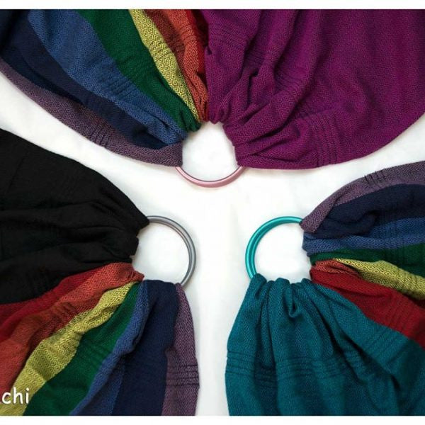 Bebe Sachi Ring Sling – Cyan/Rainbow