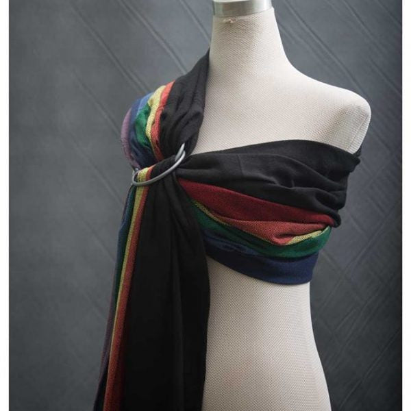 Bebe Sachi Ring Sling – Black/Rainbow
