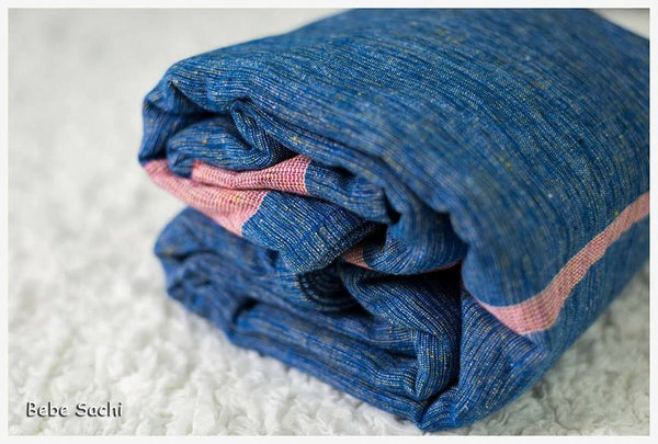 Exclusive! Bebe Sachi Wrap - Seroja Biru (Pink rails)