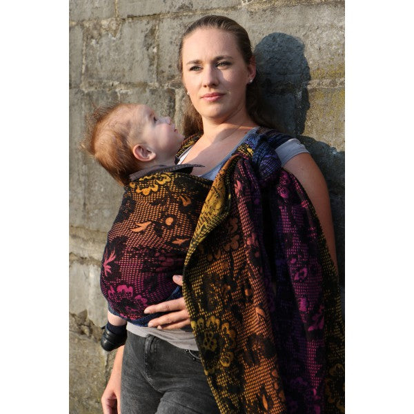 Yaro Mirage Waffle Towel Havana Grad Black Ring Sling