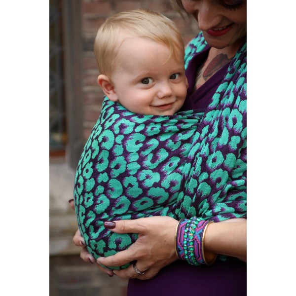 Yaro Pussycat Ultra Purple Green woven wrap