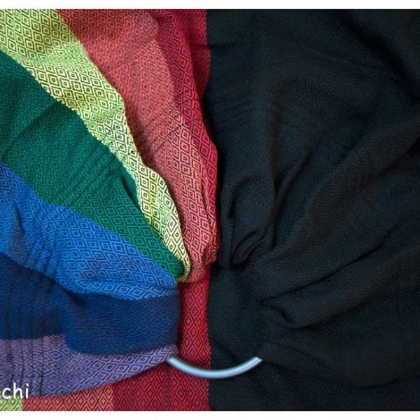 Bebe Sachi Ring Sling – Black/Rainbow