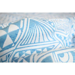 Yaro Geodesic Contra Blue White Wool Tussah Ring Sling
